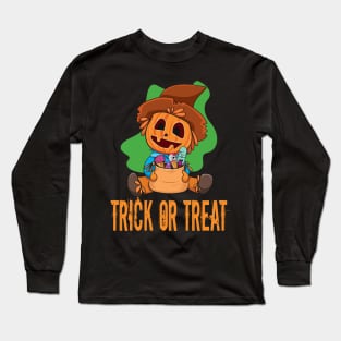 Trick or Treat Pumpkin Long Sleeve T-Shirt